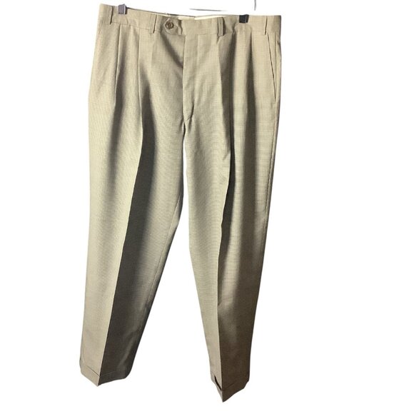 Chaps Ralph Lauren Mens 2-Piece Suit Wool Tailored Fit Black Multicolor 46L - Picture 15 of 16